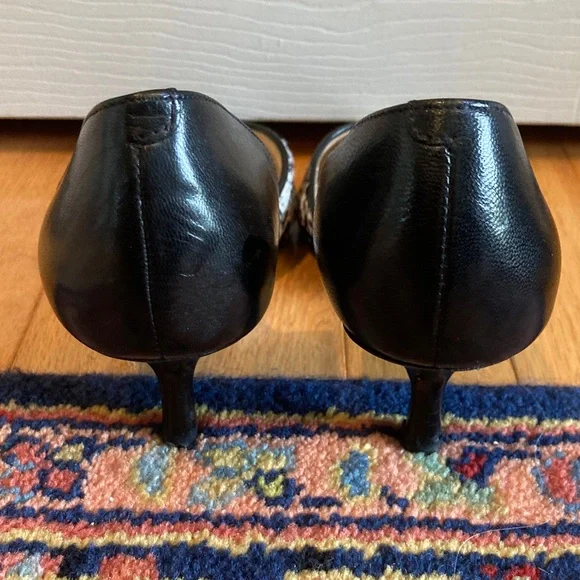 Nine West D’Orsay Pony Leather Kitten Heel Size 6 - Picture 3 of 9